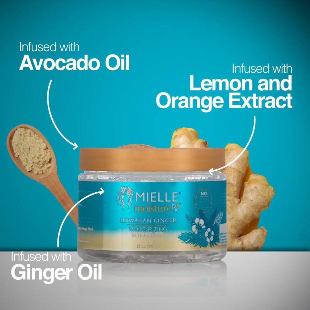 Mielle Organics Moisture Rx Hawaiian Ginger Moisturizing Styling Gel - 12oz