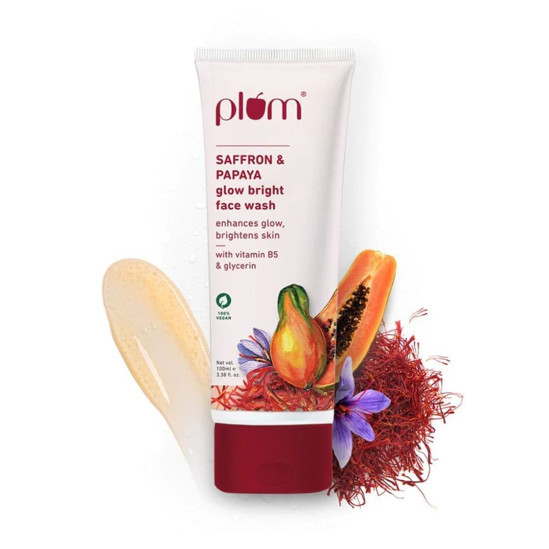 Plum Saffron & Papaya glow Bright Face Wash - 100ml