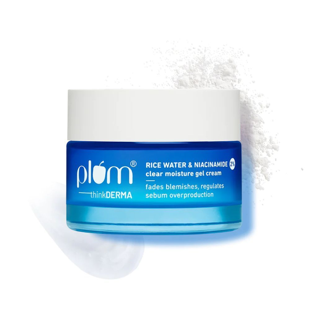 Plum thinkDERMA 2% Niacinamide & Rice Water Clear Moisture Gel Cream - 50g