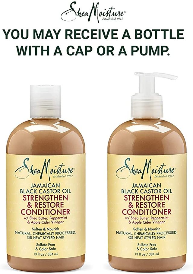 Shea Moisture Jamaican Black Castor Oil Strengthen, Grow And Restore Shampoo + Conditioner