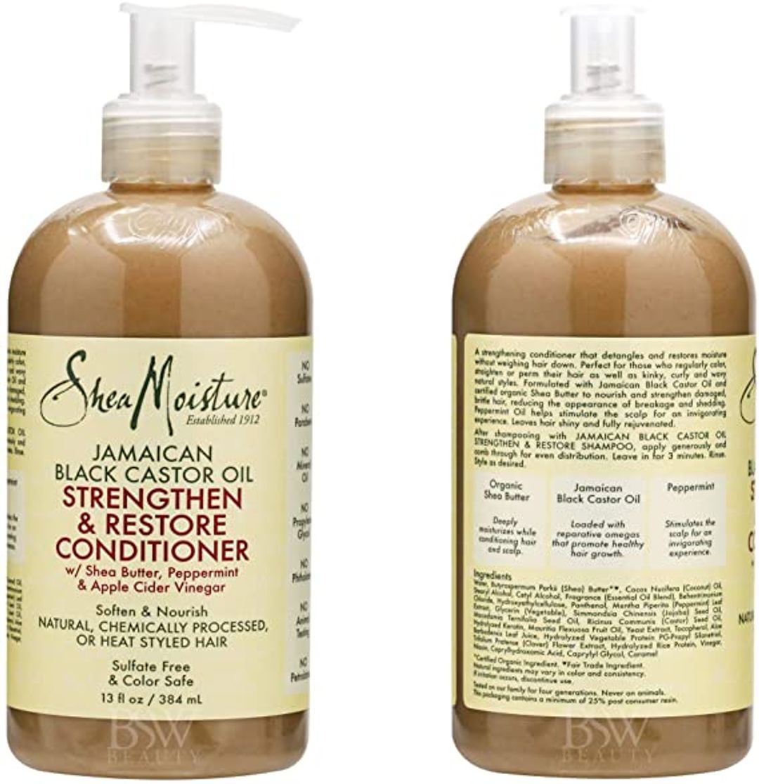 Shea Moisture Jamaican Black Castor Oil Strengthen, Grow & Restore Shampoo & Conditioner Duo Pack - 13oz