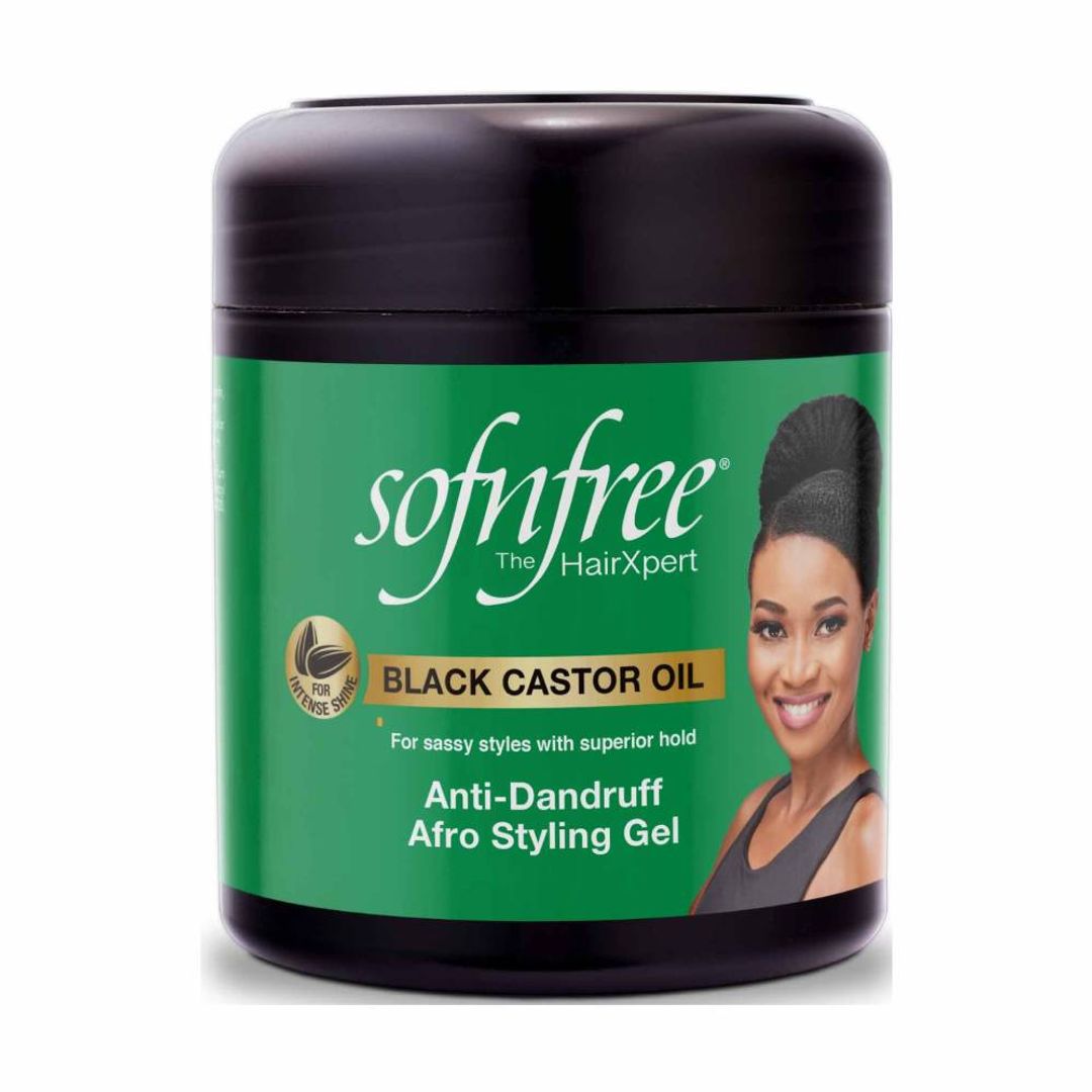 Sofn'Free Black Castor Oil Afro Styling Gel (Black) - 500ml