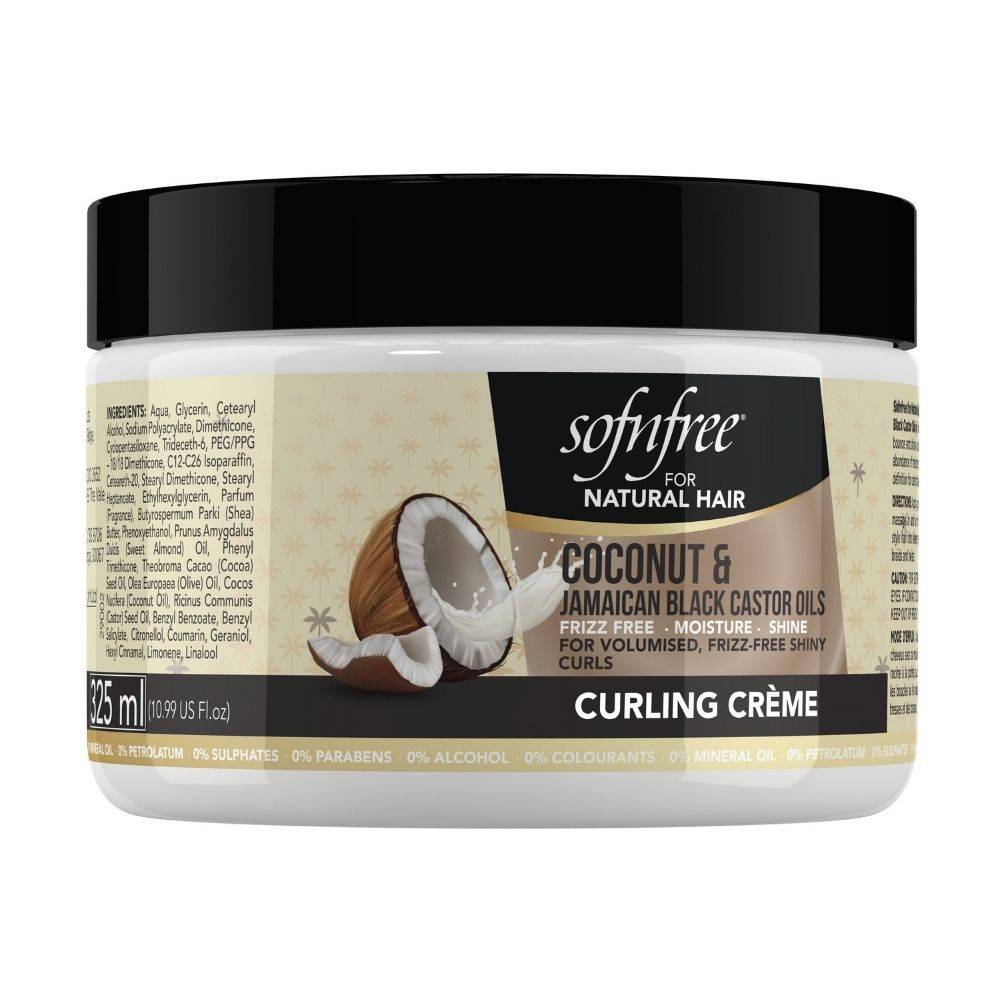 Sofn'Free For Natural Hair Coconut and Jamaican Black Castor Oil Curling Creme - 325ml