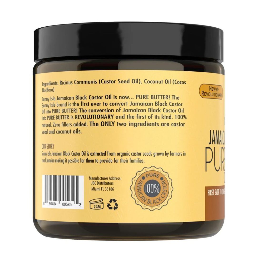 Sunny Isle Jamaican Black Castor Oil Pure Butter With Coconut Oil - 4oz