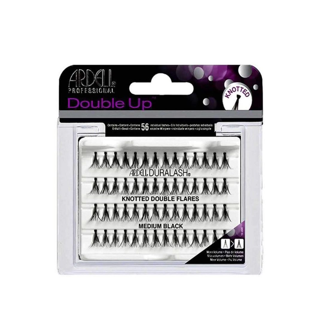 Ardell Duralash Double Up Individual Knotted Double Flares - Black Medium