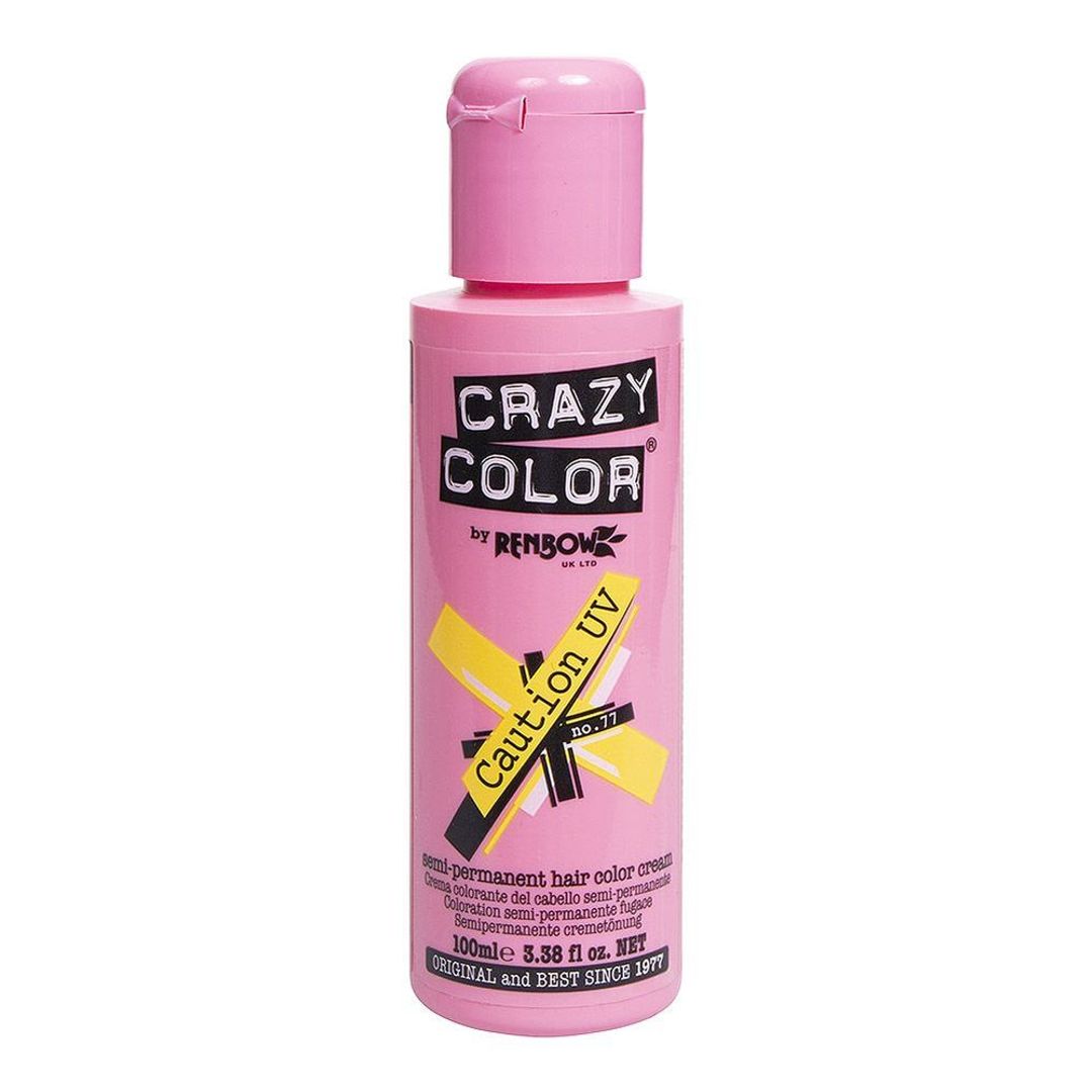 Crazy Color Semi Permanent Hair Color Cream - Caution Uv