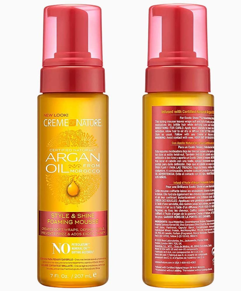 Creme of Nature - Foaming Mousse - Mousse Coiffante à l'Huile d'Argan Creme of Nature - Foaming Mousse - Mousse Coiffante à l'Huile d'Argan