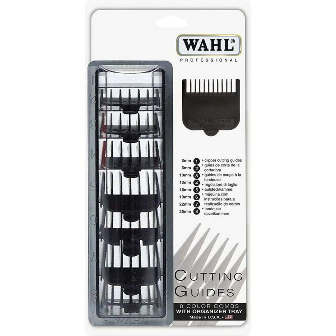 Wahl Hair Cutting Guides Black - 8 Packs