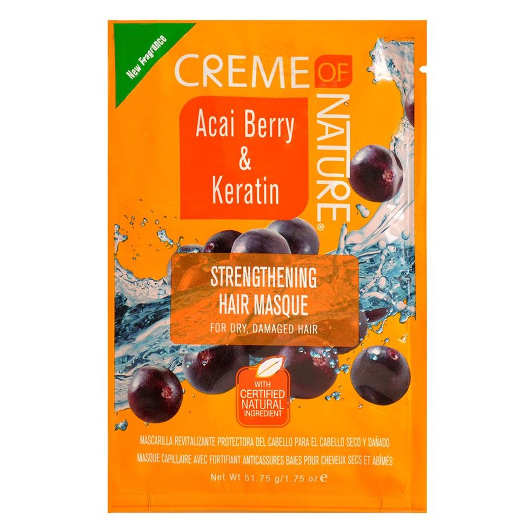 Creme Of Nature Acai Berry & Keratin Strengthening Hair Masque - 1.75oz
