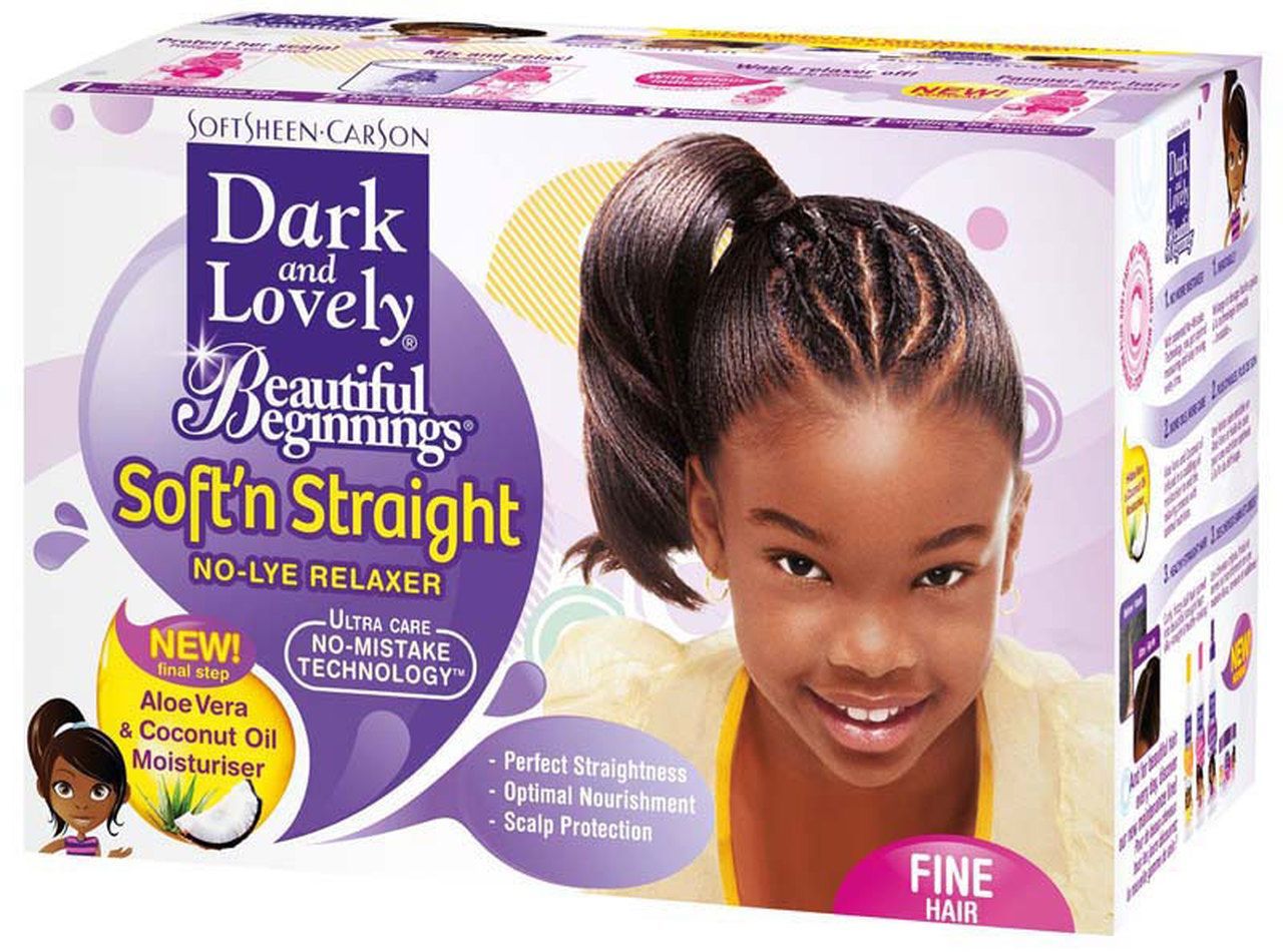 Dark and Lovely Beautiful Beginnings Soft N Straight No Lye Relaxer - Fine