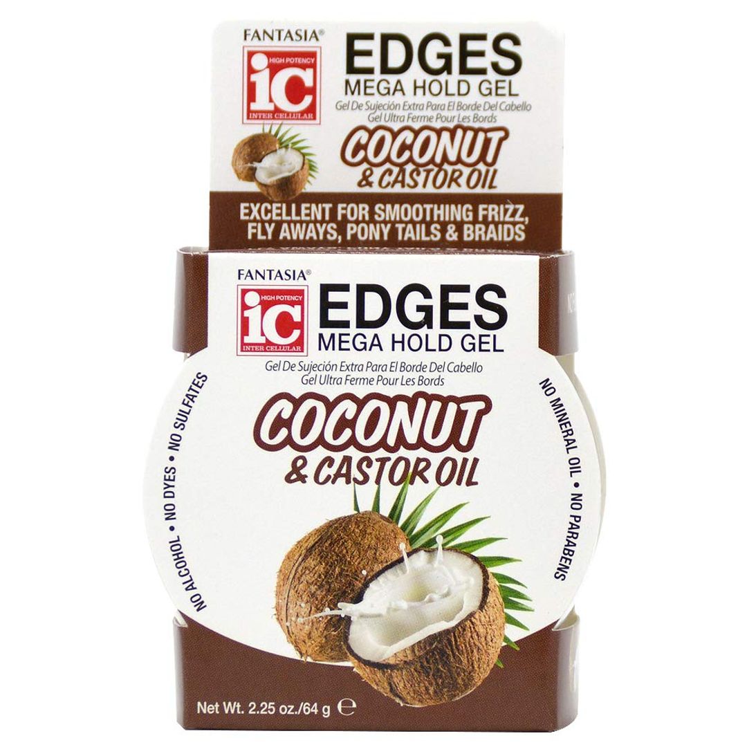 IC Fantasia Coconut & Castor Oil Edges Mega Hold Gel - 2.25oz