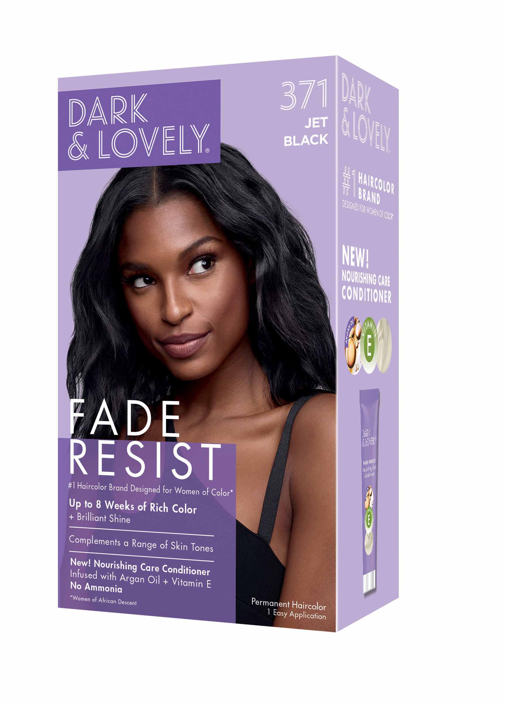 Dark and Lovely Fade Resistant Rich Conditioning Hair Color - Jet Black,371  | Cosmetize UK