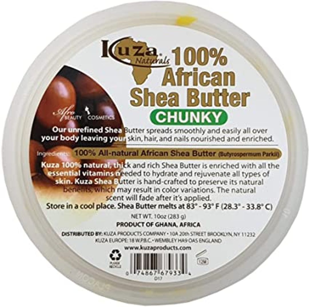 Kuza 100% African Shea Butter White Chunky - 10oz