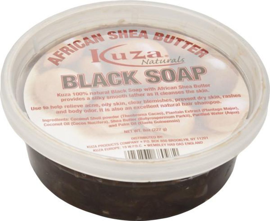 Kuza African Shea Butter Black Soap - 8oz