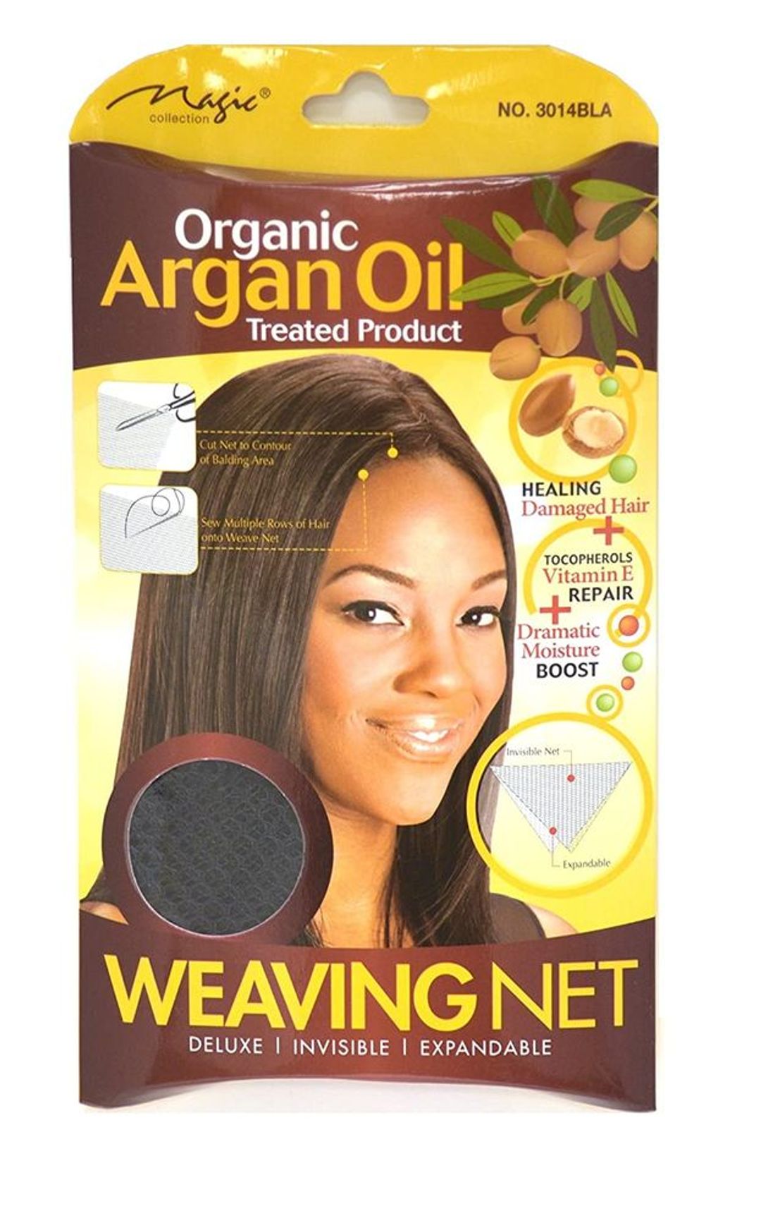 Magic Collection Women's Organic Argan Oil Treated Weaving Net - 3014bla