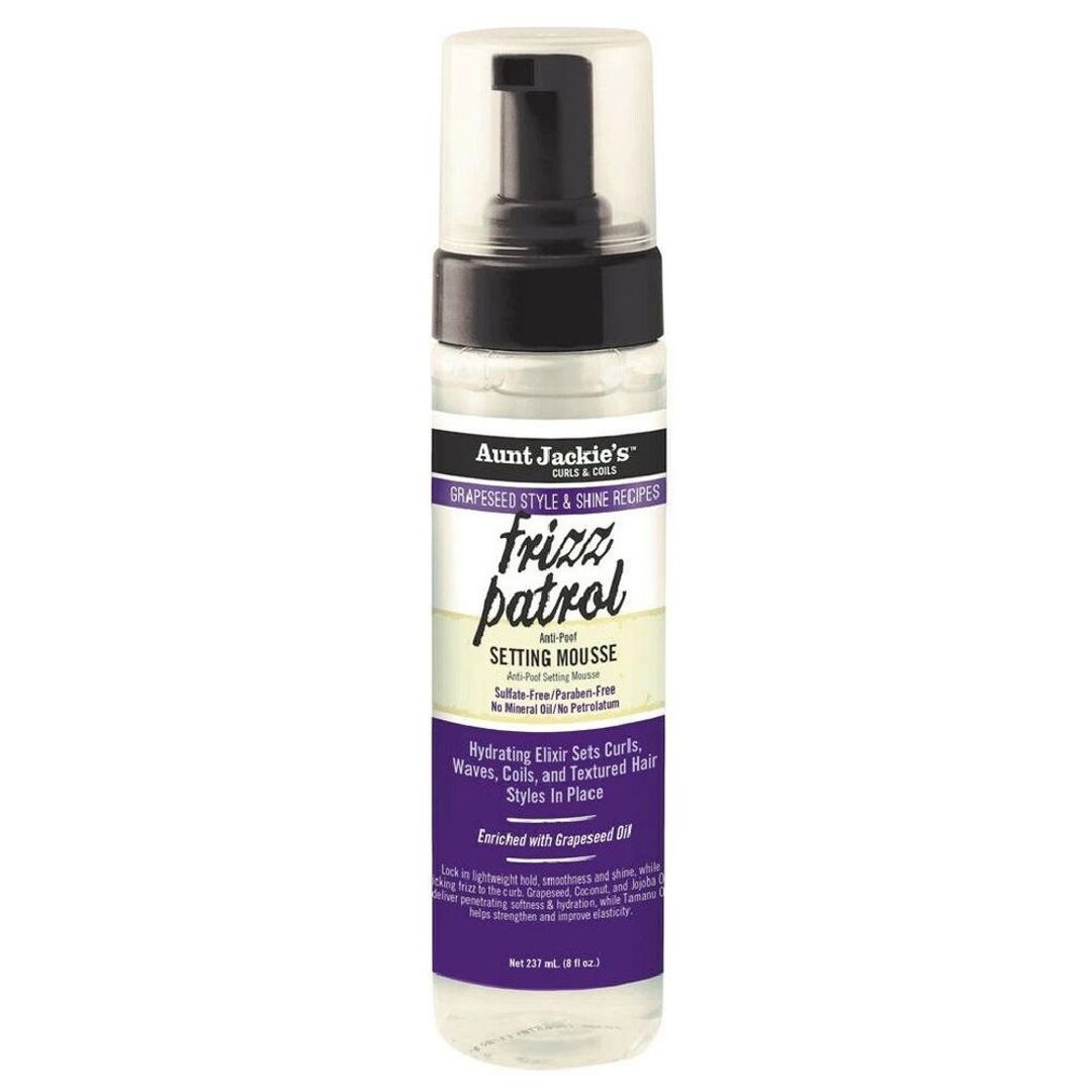 Aunt Jackie's Grapeseed Frizz Patrol Setting Mousse - 8oz