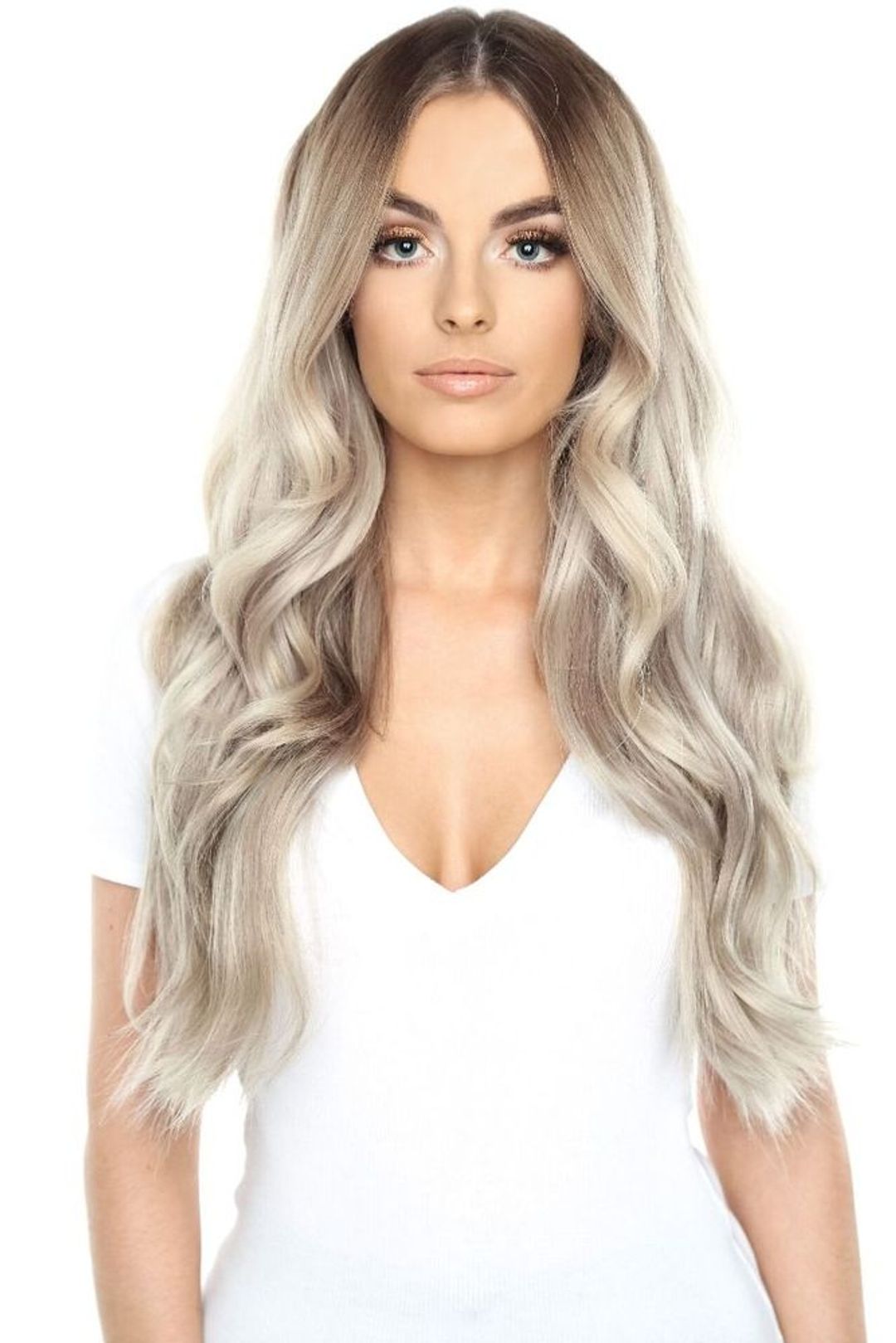 Beauty Works Double Hair Set Clip-In Extensions - Champagne Blonde,20"