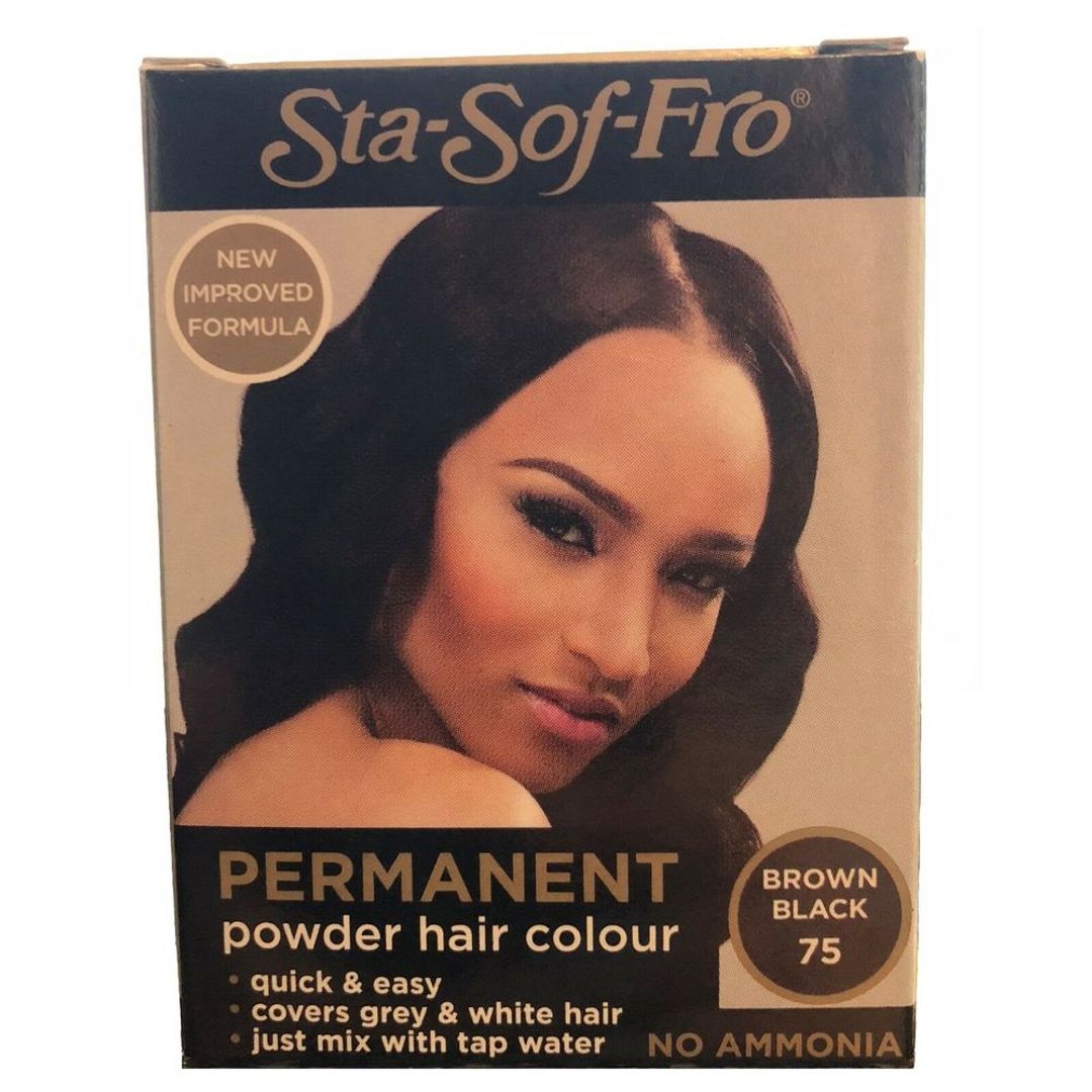 Sta-Sof-Fro Permanent Powder Hair Colour - Brown Black