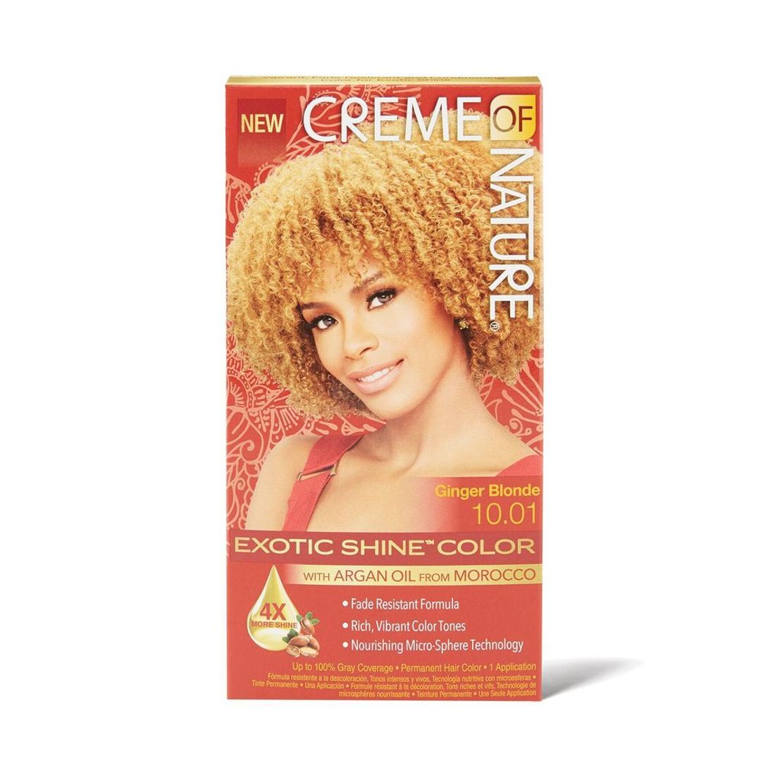 Creme Of Nature Exotic Shine Permanent Hair Colour With Argan Oil - Ginger Blonde,10.01