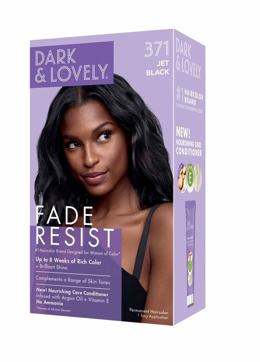 Dark and Lovely Fade Resistant Rich Conditioning Hair Color - Jet Black,371