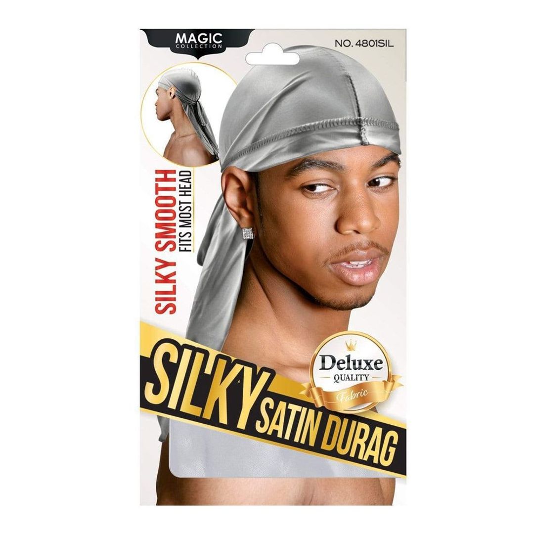 Silky satin Durag- 4801 Silver Silky satin Durag- 4801 Silver