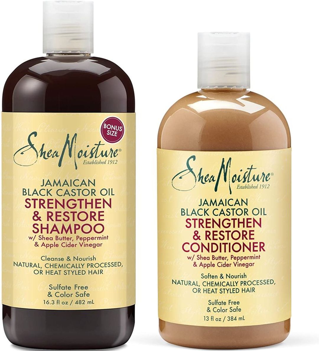 Shea Moisture Jamaican Black Castor Oil Strengthen, Grow & Restore Shampoo & Conditioner Duo Pack - 13oz-16oz