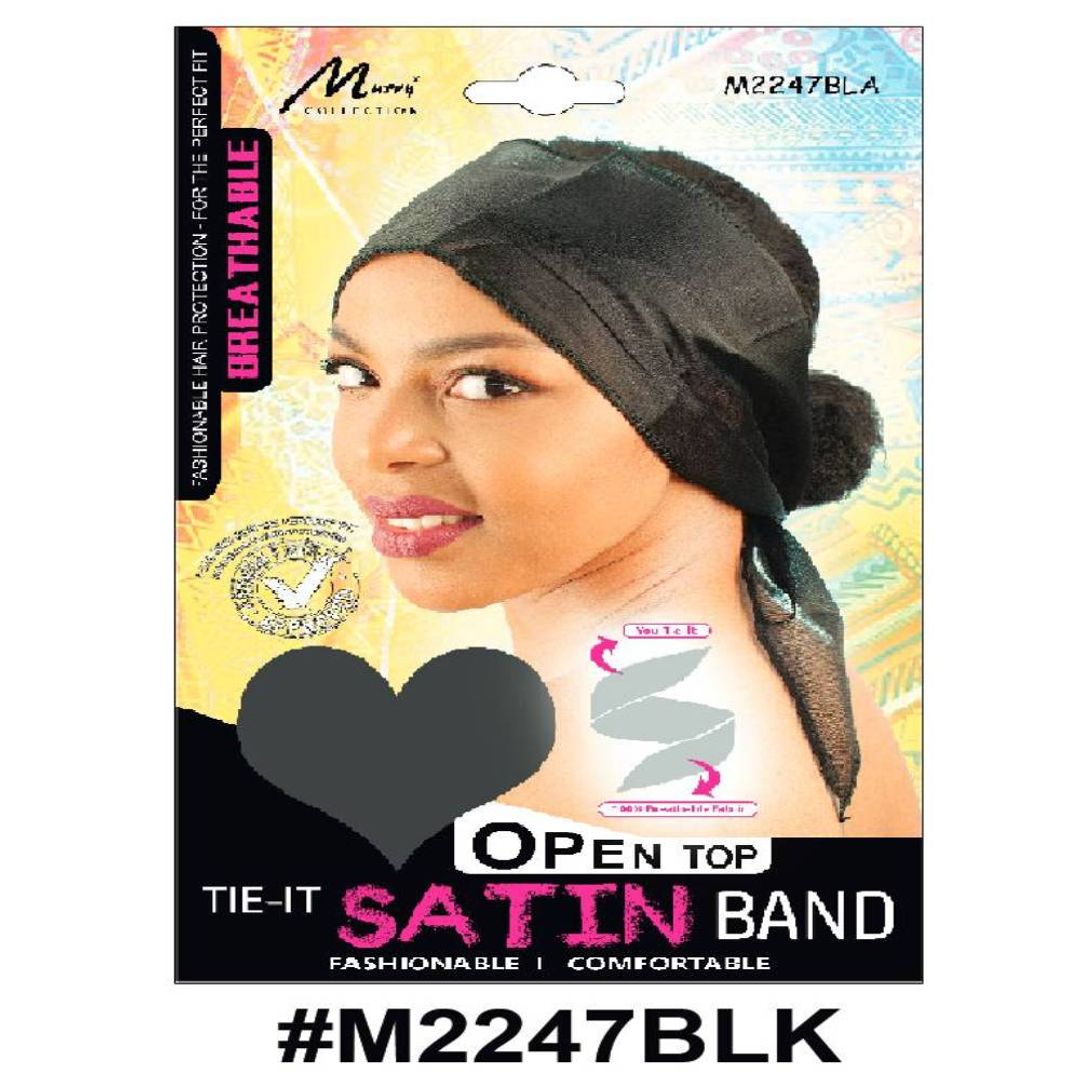 Murry Tie It Satin Band Black - M2247blk