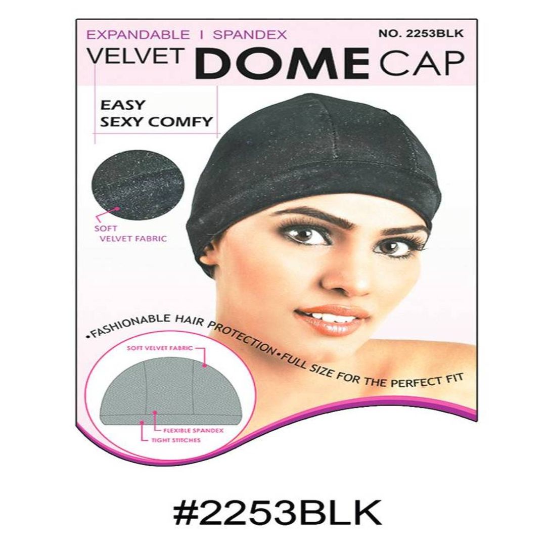 Murry Velvet Dome Cap Black - M2253blk