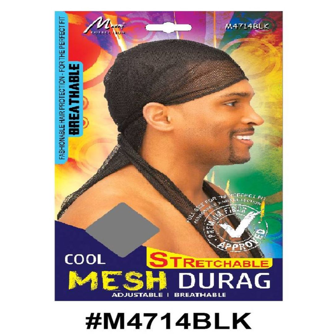 Murry Cool Mesh Stretchable Durag Black - M4714blk