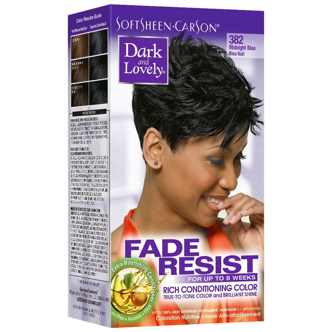 Dark and Lovely Fade Resistant Rich Conditioning Hair Color - Midnight Blue,382