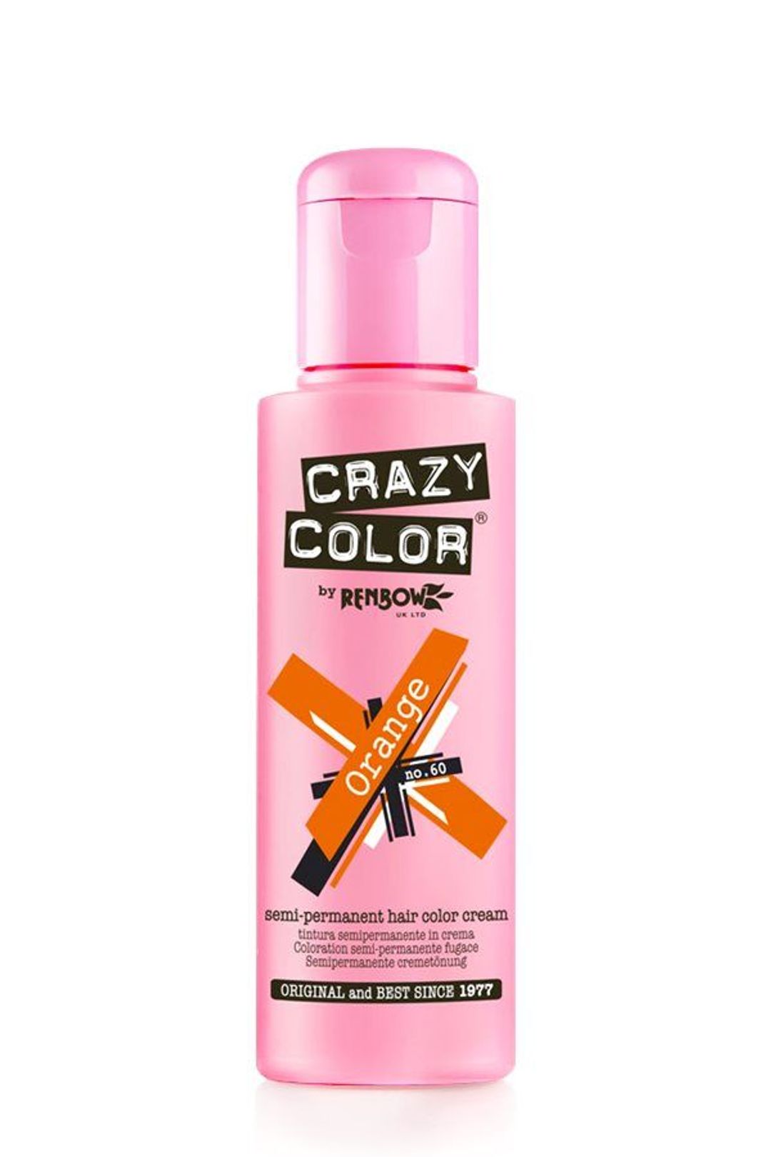 Crazy Color Semi Permanent Hair Color Cream - Orange