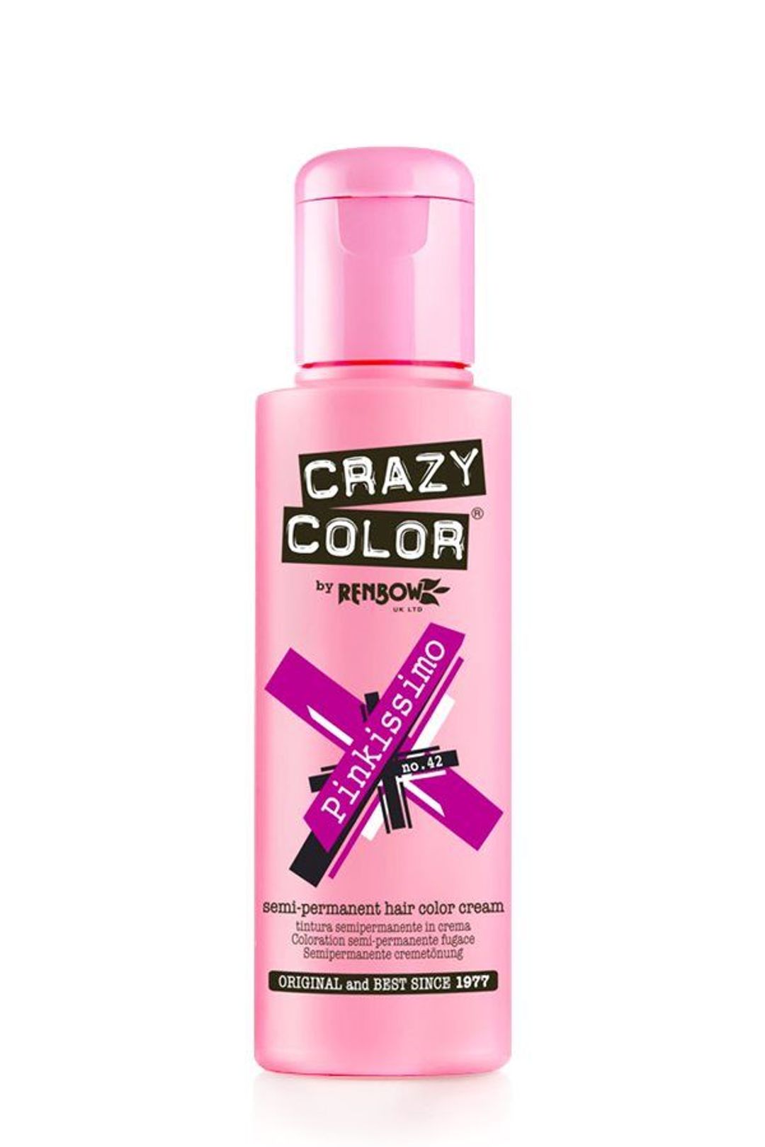 Crazy Color Semi Permanent Hair Color Cream - Pinkissimo