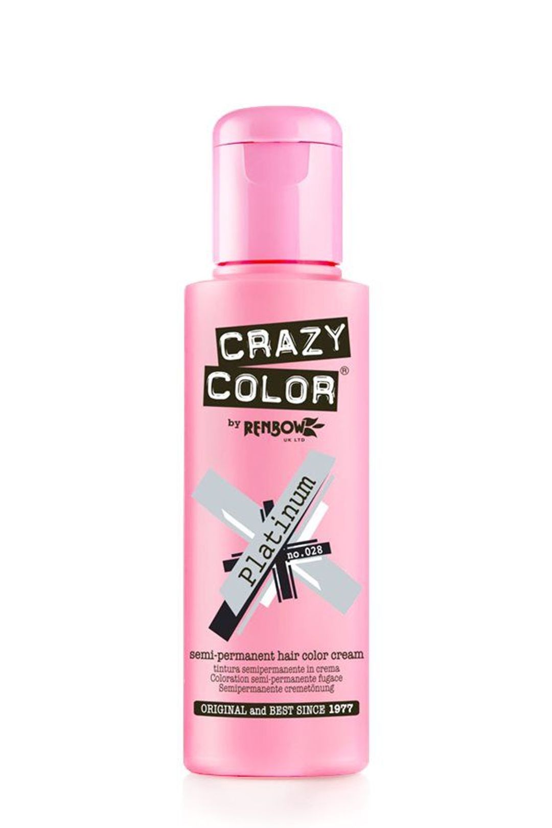 Crazy Color Semi Permanent Hair Color Cream - Platinum