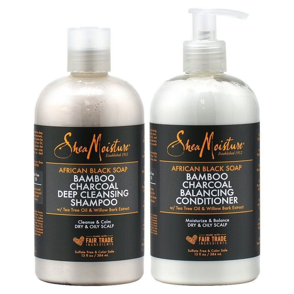 Shea Moisture African Black Soap Shampoo & Conditioner Duo Pack - 13oz