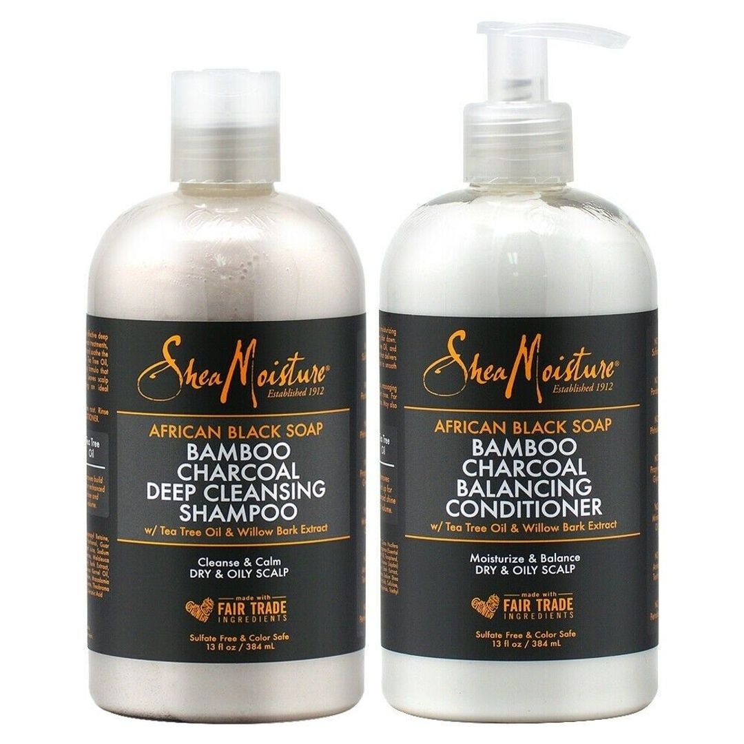 Shea Moisture African Black Soap Shampoo & Conditioner Duo Pack - 13oz
