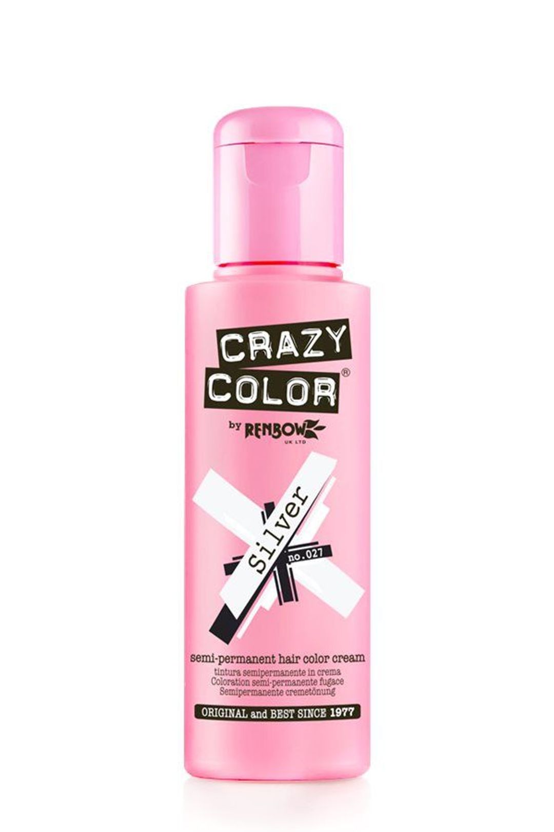 Crazy Color Semi Permanent Hair Color Cream - Silver