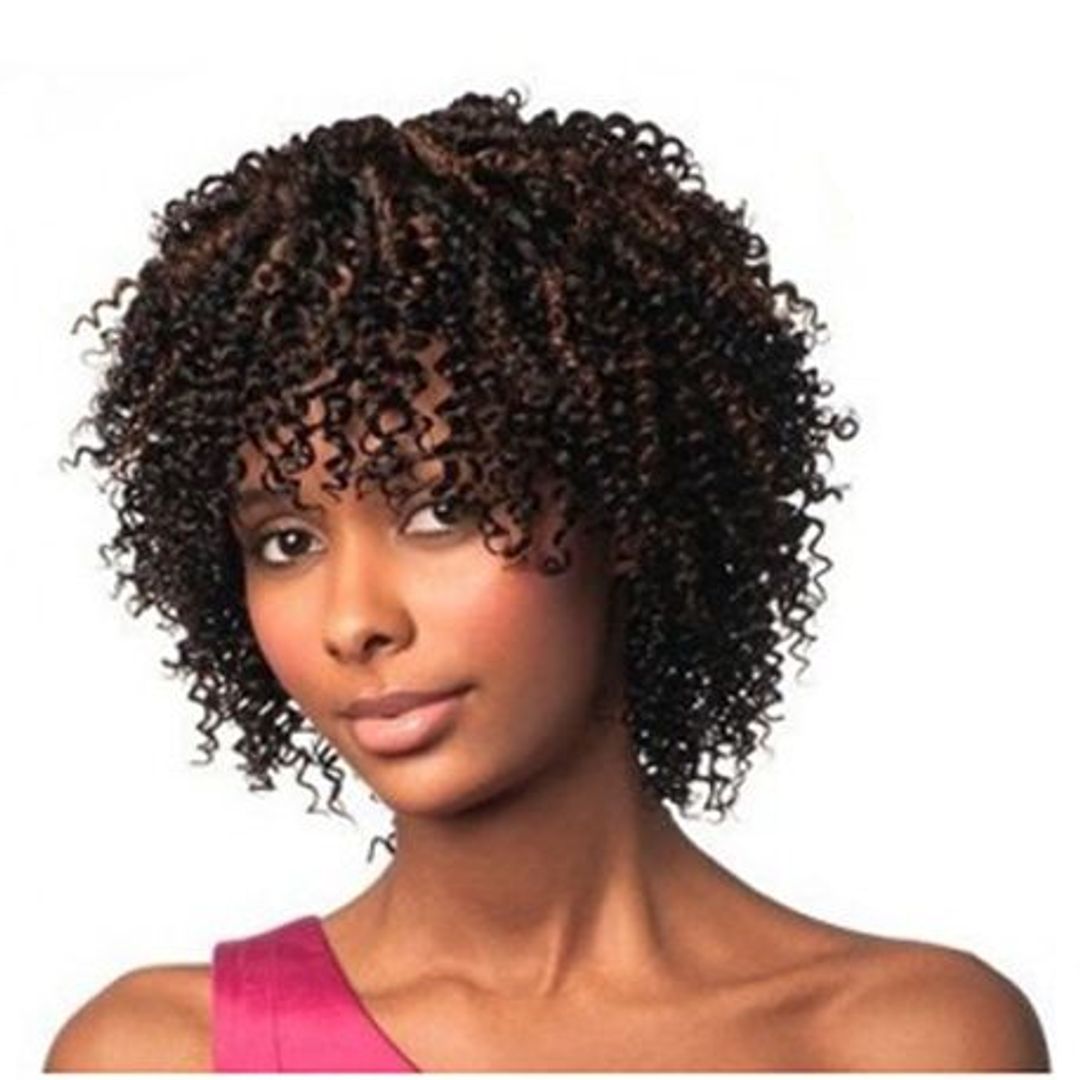 Sleek Crazy 4 Curls 100% Human Hair Afro Kinky Weave 3Pcs 8'' - Jet ...