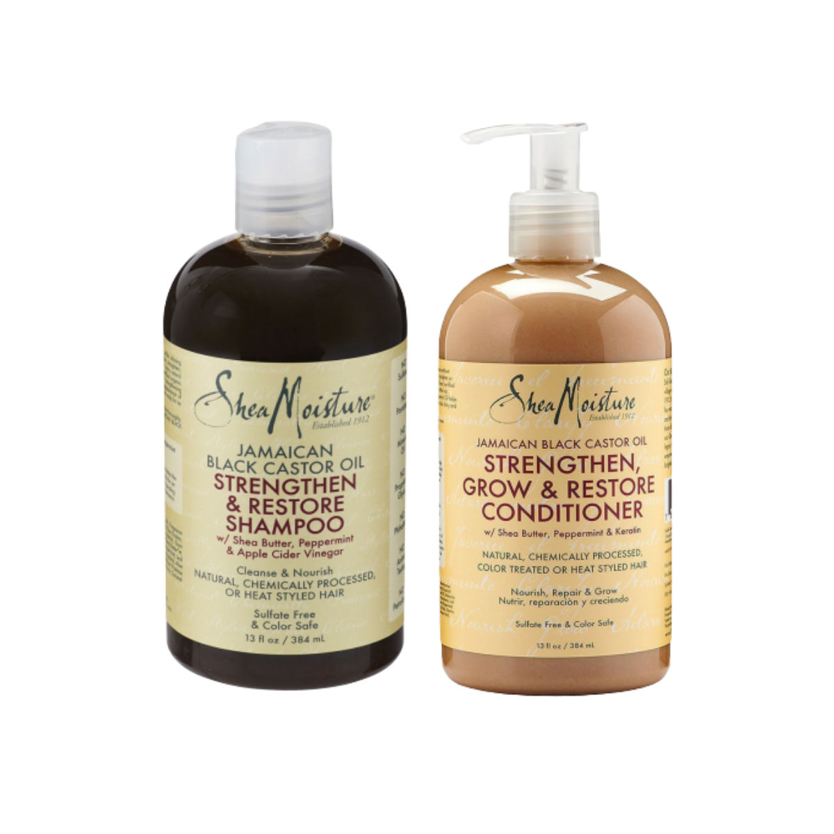 Shea Moisture Jamaican Black Castor Oil Strengthen, Grow & Restore Shampoo & Conditioner Duo Pack - 13oz